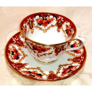 ANTIQUE CUP & SAUCER - ROYAL ALBERT CROWN